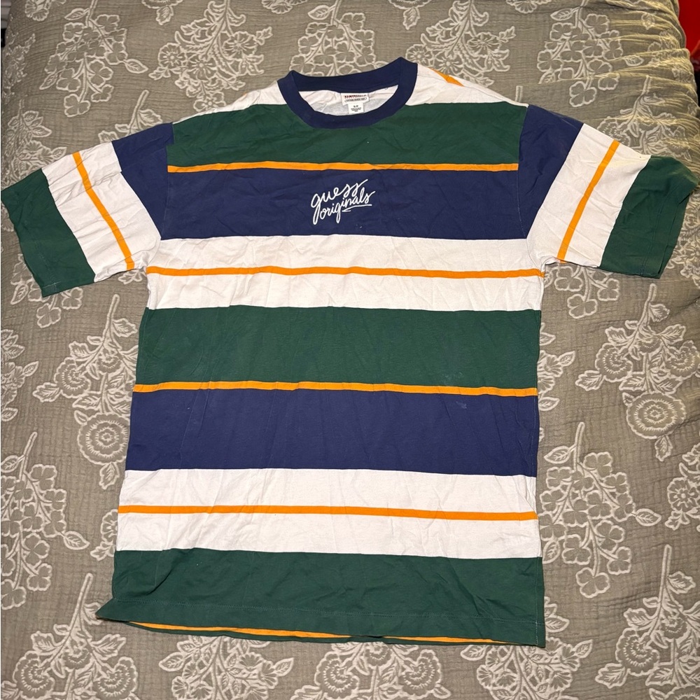 Guess Men's Multicolor Striped Tee